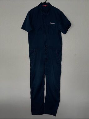 Supreme New York script box logo coveralls jumpsuit skateboard 🛹 work 👨‍🔧 🧰 Vtg